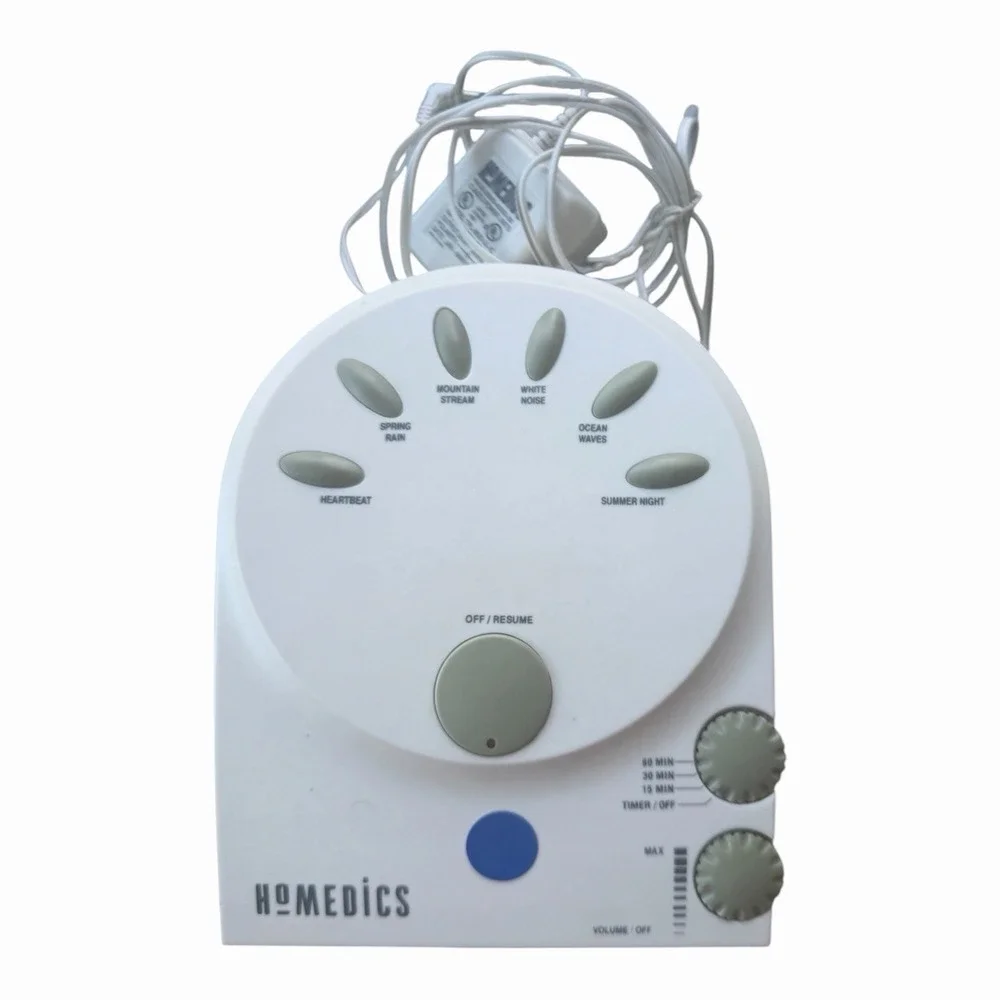 Homedics Acoustic Relaxation Machine Sound Spa 6 Sounds W/ Power Adapter Works! - Picture 1 of 1